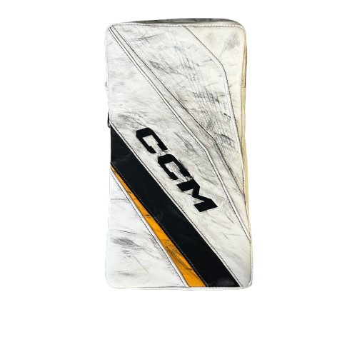 CCM Extreme Flex 6 - Bloqueur de gardien de but professionnel d'occasion (blanc/noir/jaune)